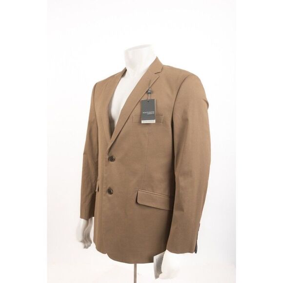 Madison Modern Fit Motion Stretch Mens Suit Jacket Sport Coat US 40R brown NWT - Picture 4 of 7